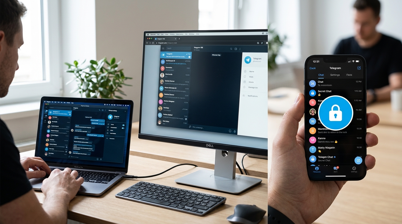 telegram电脑版与网页版手机端功能差异对比图