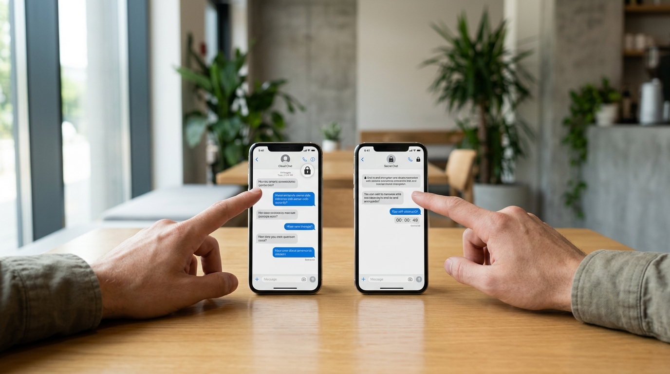 Telegram 云聊天与秘密聊天端到端加密区别对比