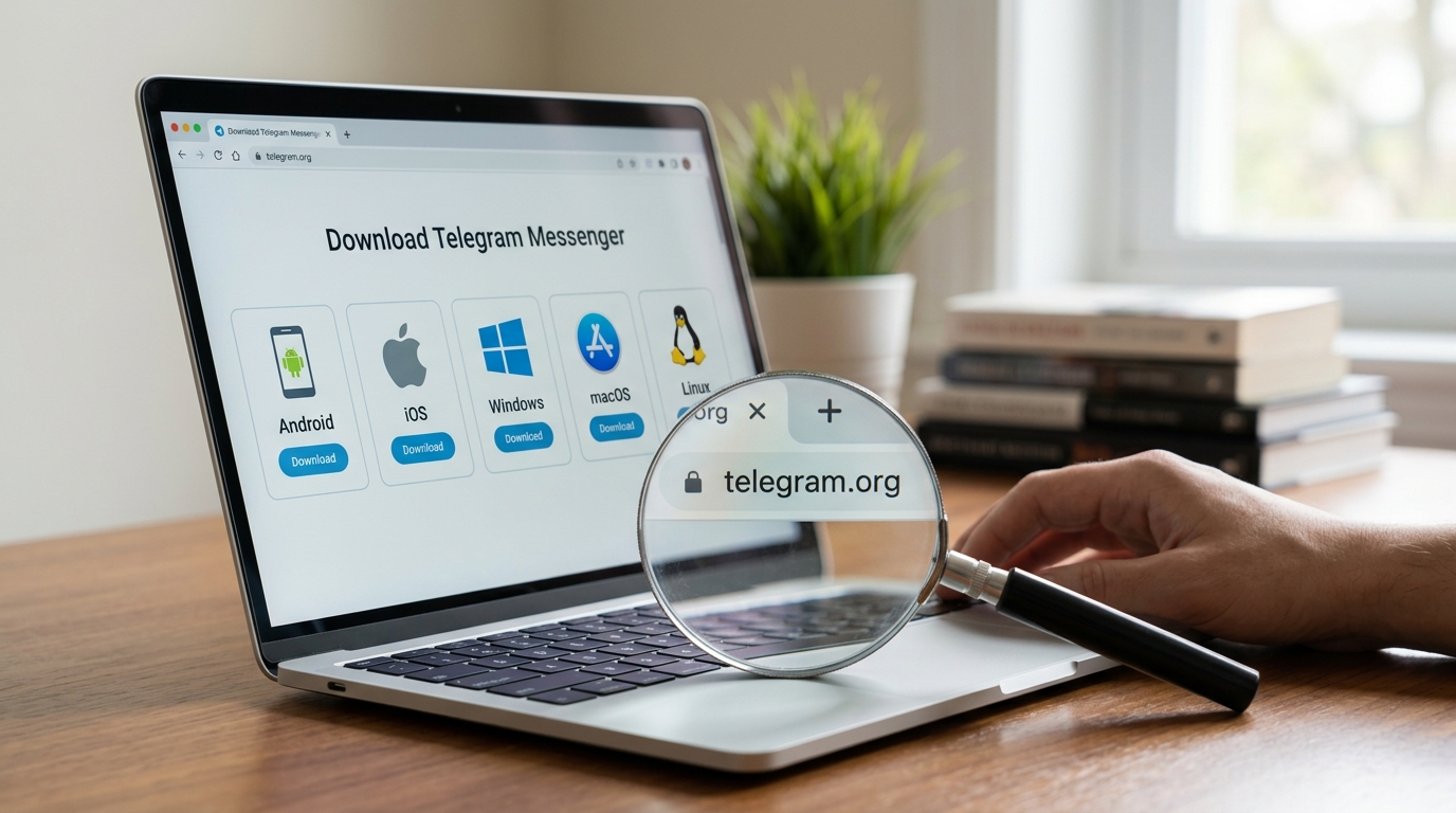 telegram下载官方入口 telegram.org 页面示意