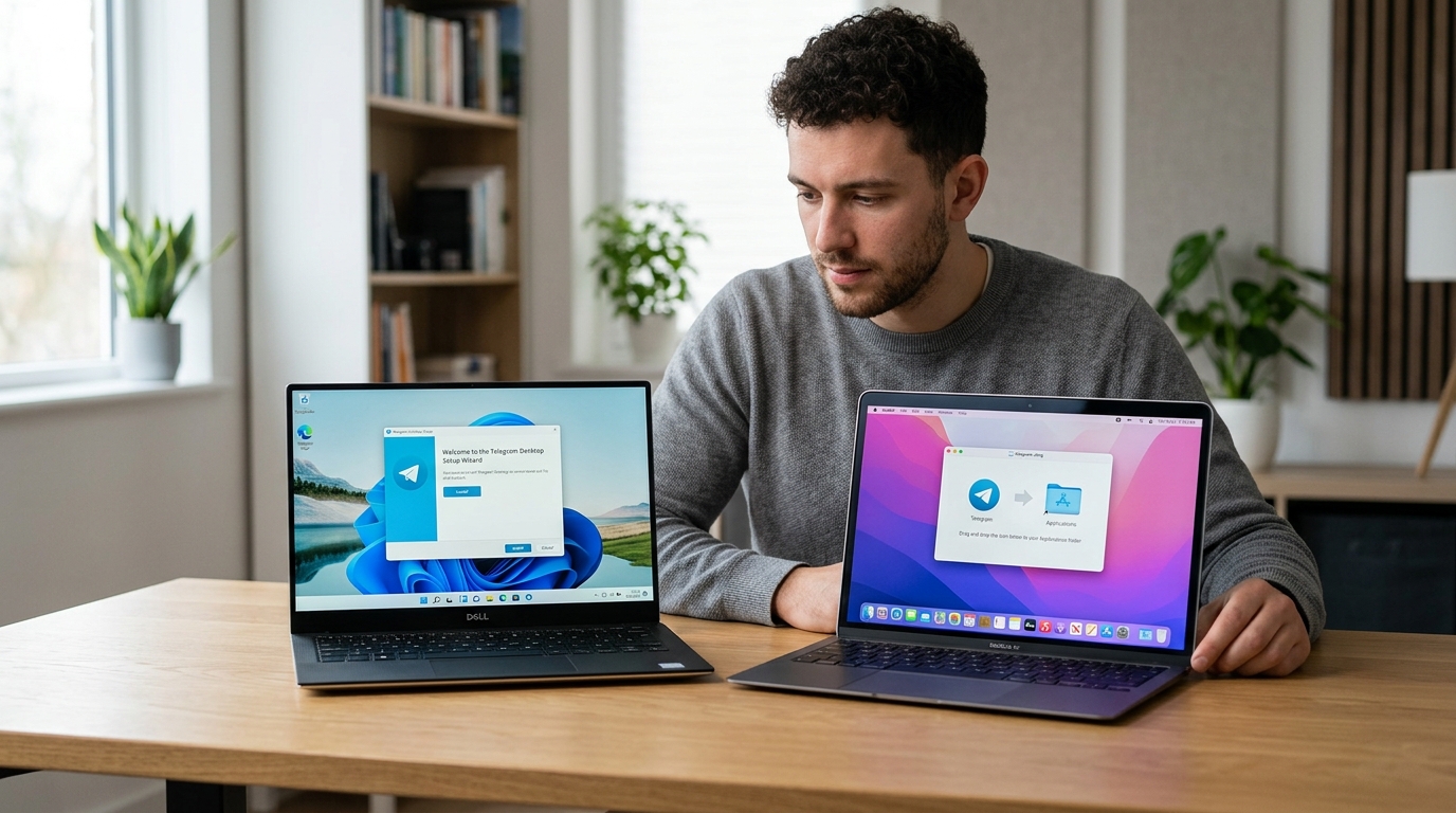 telegram电脑版 Windows与Mac下载安装步骤截图