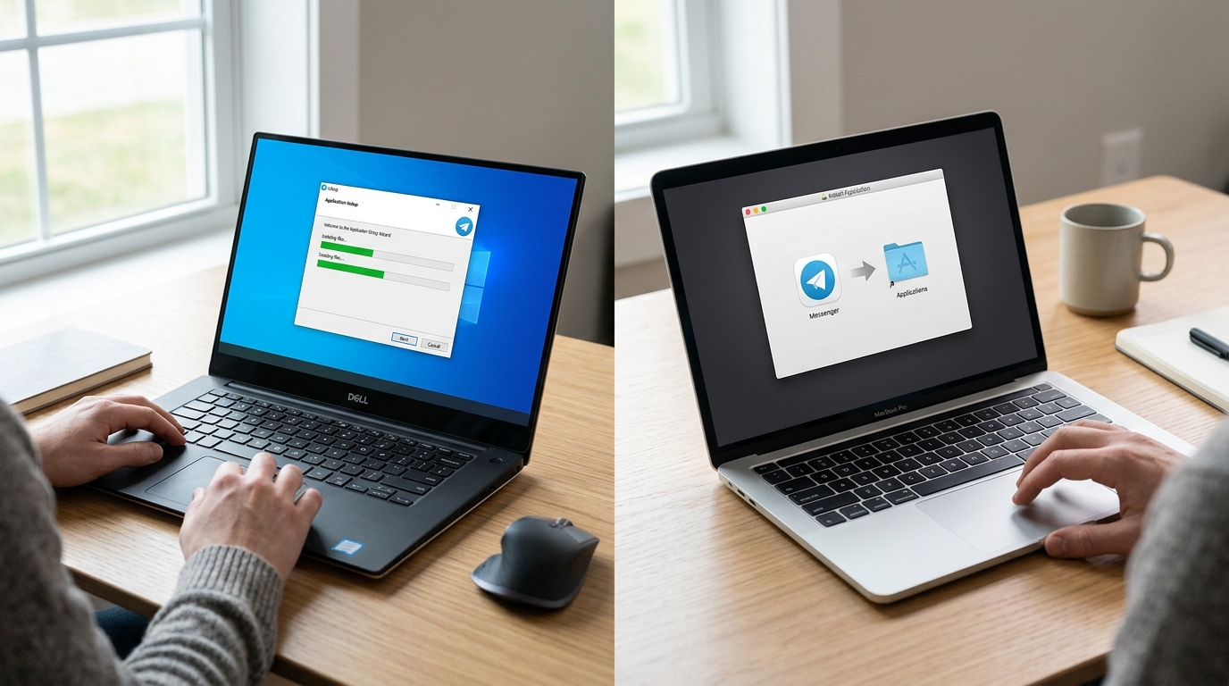 telegram电脑版Windows与Mac下载安装步骤图