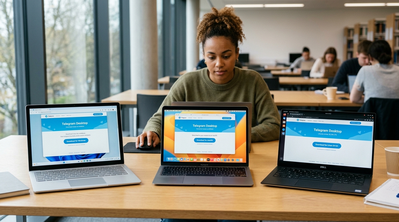 telegram电脑版在Windows Mac Linux三系统的安装界面对比