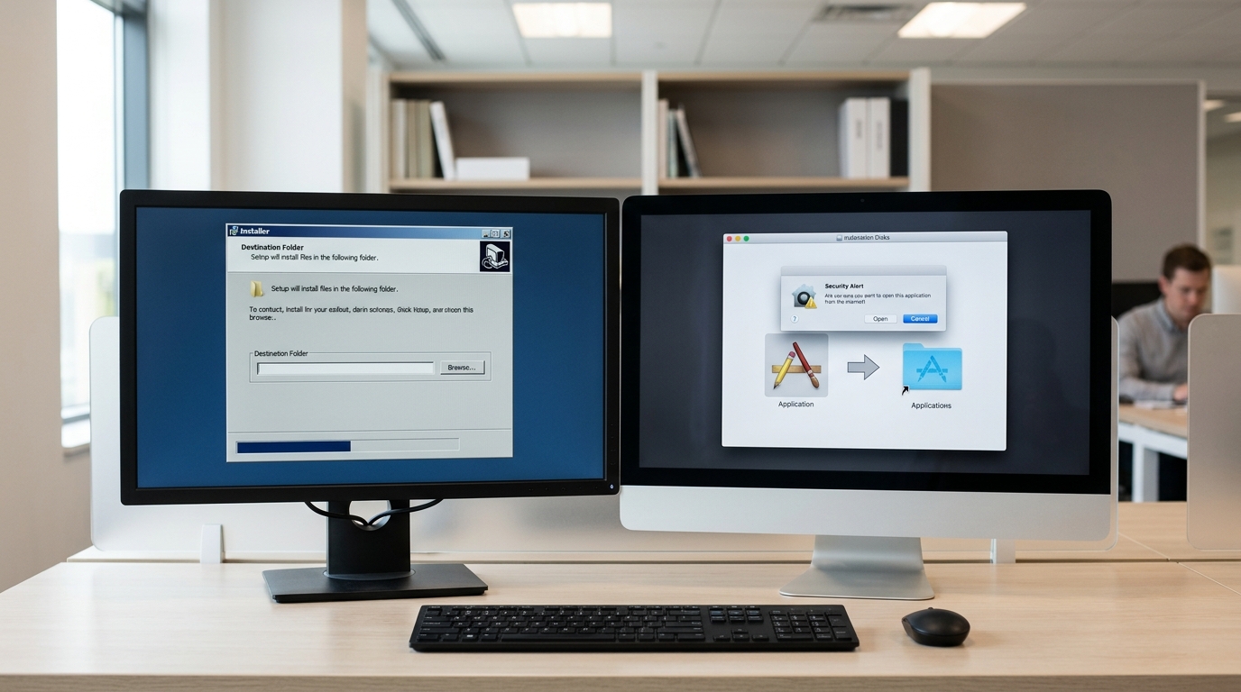 telegram电脑版Windows和Mac安装步骤图文对比