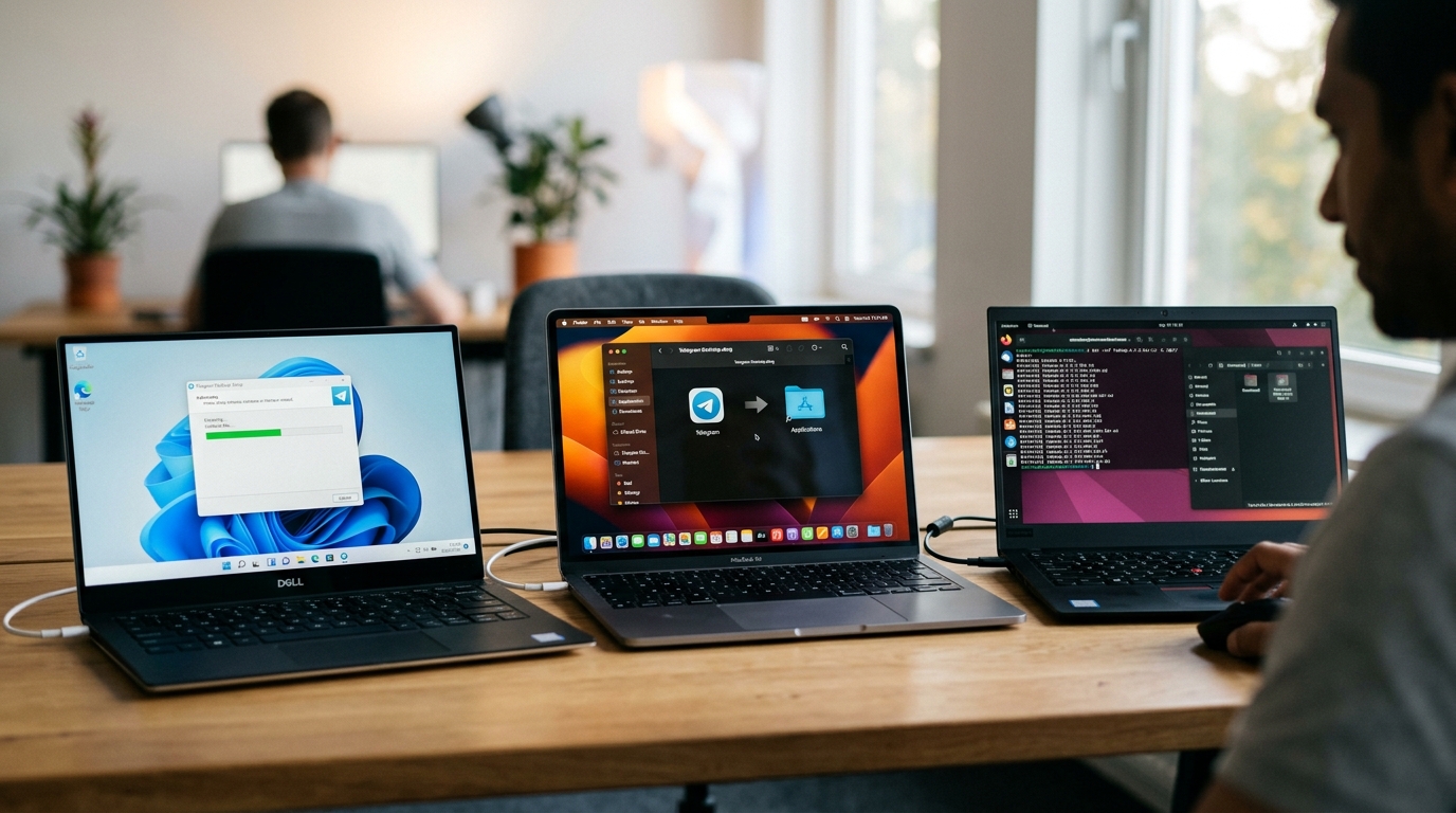 telegram电脑版在Windows、Mac、Linux三平台的下载安装步骤