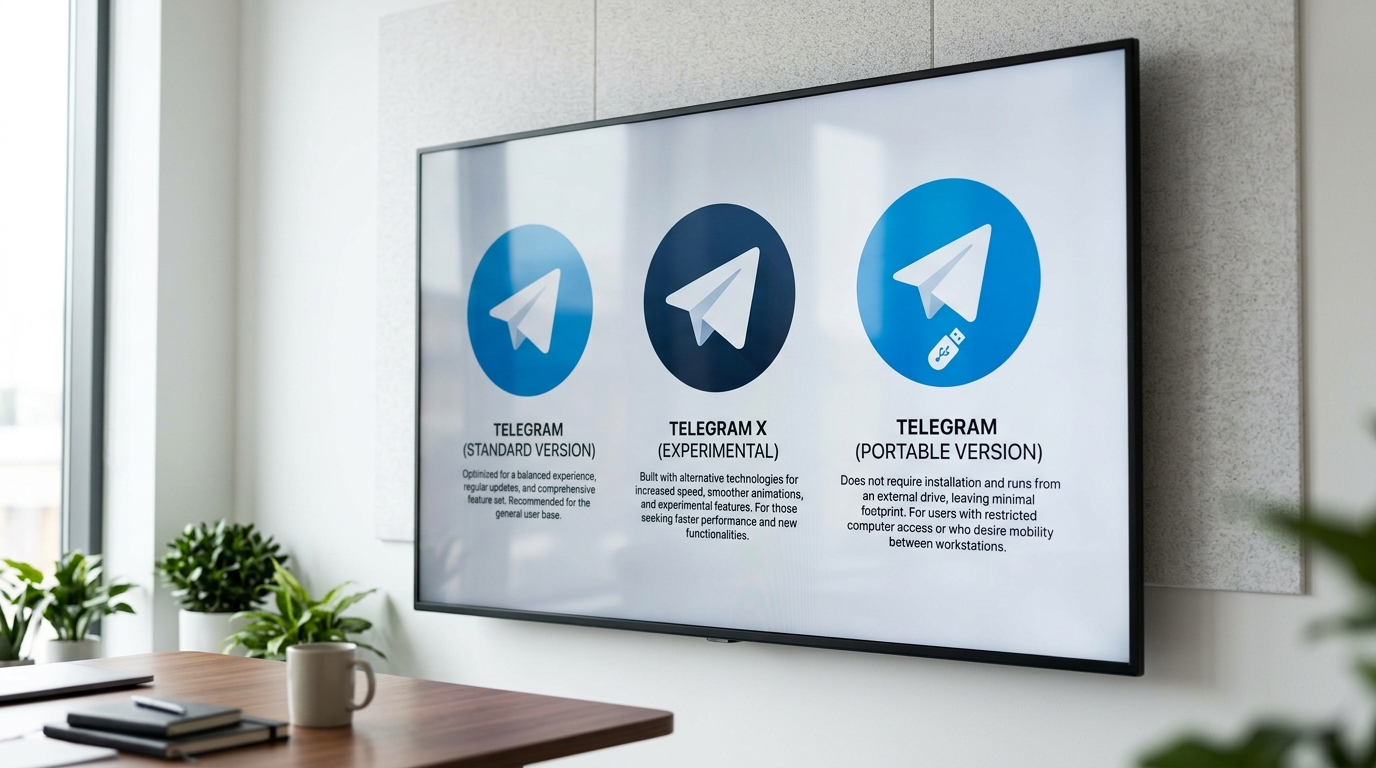 telegram下载版本选择对比:标准版、Telegram X 与便携版