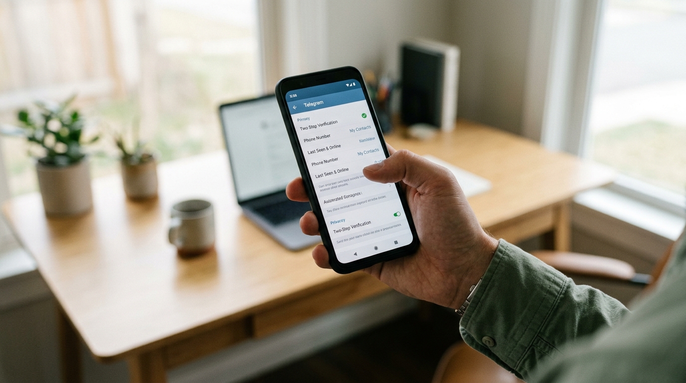 Telegram 隐私和安全设置逐项开启界面
