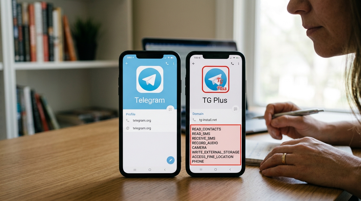 辨别官方版与纸飞机TG Plus山寨魔改客户端的telegram下载对比