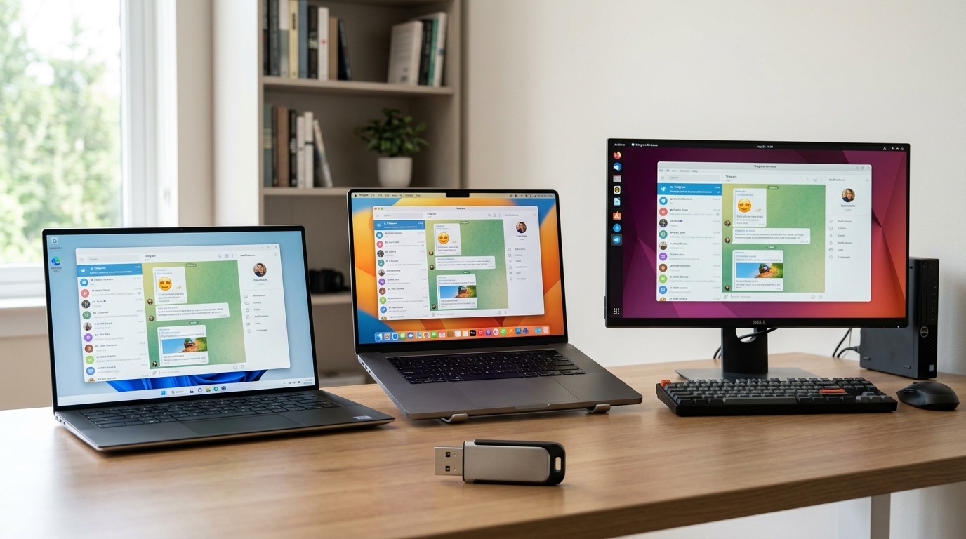 Windows macOS Linux 桌面版 telegram下载 对比