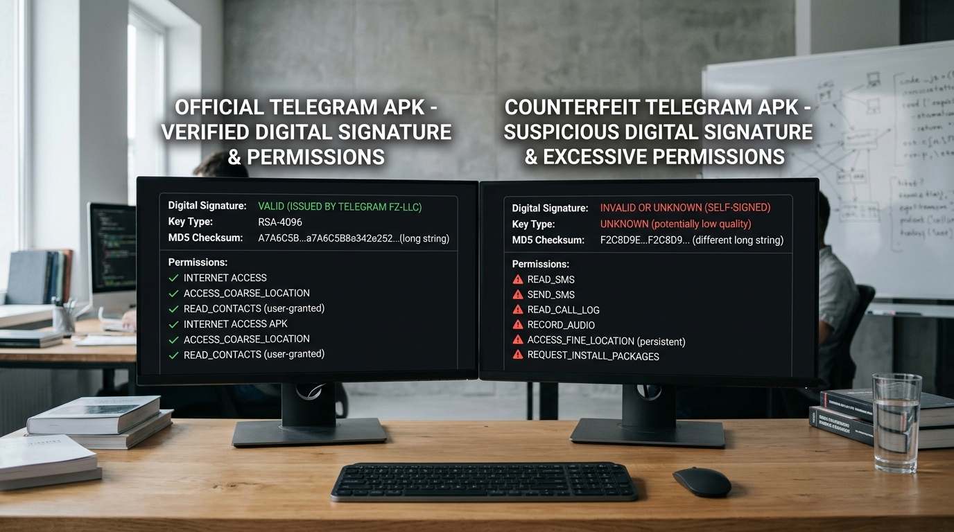 telegram下载正版与仿冒安装包辨别