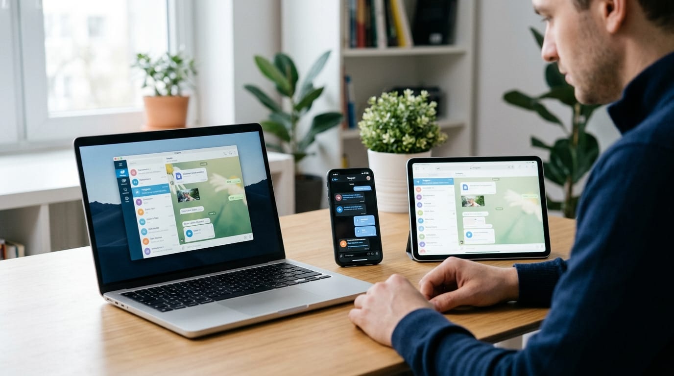 telegram电脑版与手机版网页版功能区别对比图
